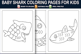 At that time, there were already countless number of people affected by the baby shark fever and. Baby Shark Coloring Pages For Kids Graphic By Pro Designer Creative Fabrica
