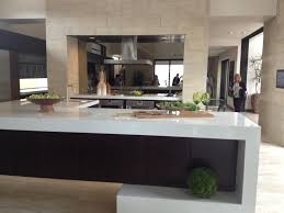 the kitchen island curves and wraps in 2013