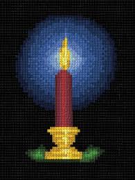 Christmas Candle Cross Stitch Pattern Christmas