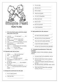 Simple Past Tense For Verb To Be Worksheet Simple Past Tense Learn English Past Tense Worksheet