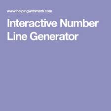 Interactive Number Line Generator Number Line How Are You Feeling Math Help