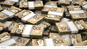 Image result for pictures of canadian money stacks