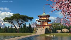 Traditional Japanese Temple Japan 3d Model Turbosquid 1571988 In 2020 Japanese Temple Japan Temple 3d Model Architecture