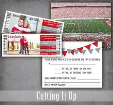 Football Ticket Wedding Invitation With Rsvp Postcard Template Etsy Sports Wedding Invitations Football Ticket Wedding Invitation Wedding Invitations Printable Templates
