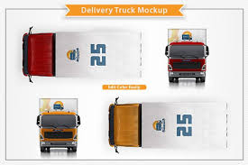 Delivery Truck Mockup Truck Design Mockup Design Mockup