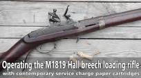 Operating the M1819 Hall breech loading flintlock rifle with ...