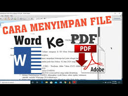 Cara Mengubah Atau Convert Word Ke Pdf Dalam Microsoft Word 2010 2013 Dengan Mudah Youtube