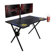 Atlantic Gaming Black Desk Viper 33906164 The Home Depot Gaming Desk Gaming Desk Black Desk