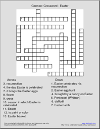 Each can be downloaded as a pdf, printed, or shared online. German Crossword Easter Abcteach