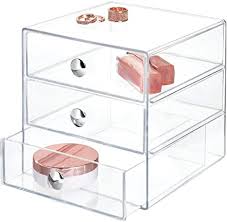 4.7 out of 5 stars. Amazon Com Idesign Bpa Free Plastic 3 Drawer Vanity Organizer 6 5 X 6 5 X 6 5 Clear Home Kitchen