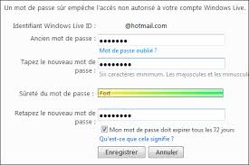 Mais au moment de changer le mot de passe, il faut entrer son ancien mot de passe… et la j'ai beau essayer tout les mots de passes auquel j'aurer plus pensé mettre pas moyen d'avoir le bon! Changer Son Mot De Passe Msn Hotmail Live Et Securiser Son Compte Forums Cnet France