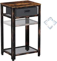 End and side tables by ashley homestore with a wide variety of styles and materials, side tables from ashley homestore are a great option if you need elegance and durability. Rolanstar Tall Side Table Telephone Table With Storage Bin Industrial End Table With Height Adjustable Mesh Shelve Tall Side Table Telephone Table End Tables