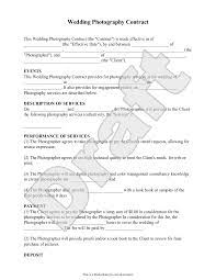 Documentation is always part of the process whenever there is a wedding, concert, and other special events. Free Wedding Photography Contract Free To Sign Download