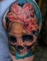 Placement ideas for skull tattoos for men. 40 Arm Skull Tattoos