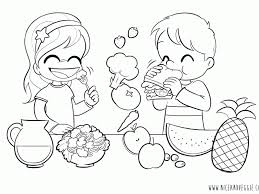 Healthy Habits For Kids Coloring Pages