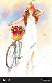 Enjoy the ride with this charming bicycle scene! Blue Vintage Bicycle Image Photo Free Trial Bigstock
