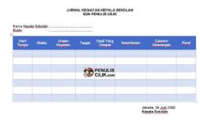 Baiklah untuk tugas tata usaha sekolah yang terakhir yaitu di bidang administrasi layanan khusus yang mencakup. Contoh Jurnal Kegiatan Kepala Sekolah Download Penulis Cilik