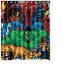 Whitexue Marvel Comics Hero Spider Man Hulk Waterproof Custom Waterproof Shower Curtain 60x72 Inch Su Superhero Bathroom Superhero Bathroom Decor Avengers Room
