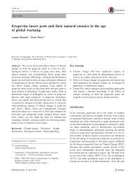 In population growth rate (d) increased number of generations (e). Pdf Grapevine Insect Pests And Their Natural Enemies In The Age Of Global Warming