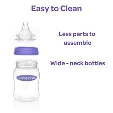 Lansinoh Breastfeeding Bottles With Naturalwave Nipple (5Oz)