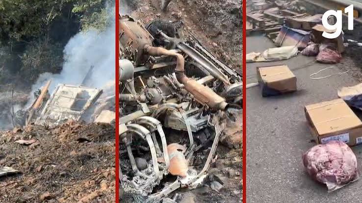 Motorista morre ap&oacute;s carreta cair em barranco em C&aacute;ceres (MT) | G1