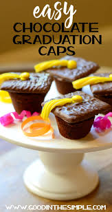 Let's be real, the most important part of. Graduation Party Food Idea Chocolate Graduation Caps Good In The Simple