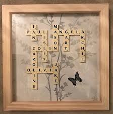 No frames, just pure wooden surfaces. Personalised Family Tree Christmas Scrabble Frame Gift Word Art Box Frame Ebay