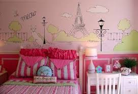 You are viewing image #4 of 16, you can see the. Children S Murals Paris Themed Bedroom Paris Themed Room Girls Room Design
