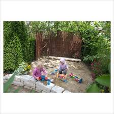 Stone Walled Sandpit Garten Spielplatz Kinder Garten Garten