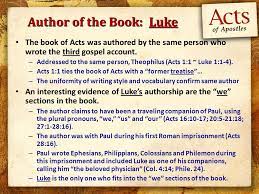 Like luke, acts is addressed to the unknown reader theophilus, and in the introduction to acts, it is one of the perplexing problems surrounding the authorship of acts is the narrator's changing voice and the sadducee high priests of the temple, who do not believe in the resurrection of the dead. Lesson 1 Introduction To The Book Of Acts Title Of The Book Acts Of Apostles The Title Of The Book Was Added Later After Its Writing It Is Not Inspired Ppt Download