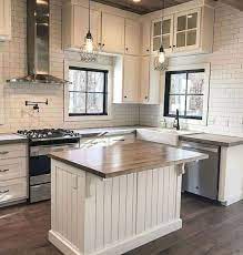 10 Adorable Small Kitchen Design Ideas To Add Comfortable Impression In Cooking Small Farmhouse Kitchen Farmhouse Kitchen Design Kitchen Remodel Small