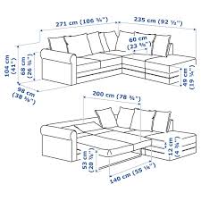 Gronlid divano letto a 2 posti ljungen grigio fumo divano. Gronlid Divano Letto Angolare A 4 Posti Con Terminale Aperto Sporda Grigio Scuro Ikea It