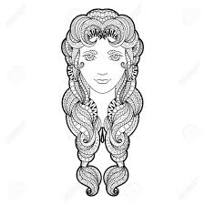 Did you know that what reaches our eyes is the light that is reflected in all objects? Beautiful Girl With Intricately Patterned Braid And Bright Eyes Coloring Page Royalty Free Cliparts Vectors And Stock Illustration Image 68323686