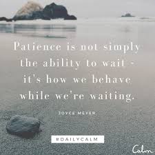 Patience Is Not Simply The Ability To Wait It S How We Behave While We Re Waiting Adulting Quotes Waiting Quotes Cool Words