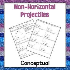 Gravity, being a vertical force, causes a vertical acceleration. Understanding Non Horizontal Projectile Motion Worksheet Tpt