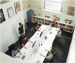 Proximity Of Work And Thinking Surfaces Design Studio Office Commercial Office Design Design Studio Space