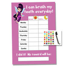 Details About Fairy Tooth Teeth Brushing Reward Chart Kids Childrens Sticker Star