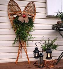 Decorating With Sleds Skates And Snowshoes Christmas Porch Decor Christmas Diy Christmas Decorations