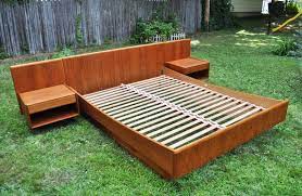 Bed design diy headboard homemade modern wooden bed bedroom diy home decor diy platform bed platform bed with storage murphy bed christine modern sleek low platform solid wood bed attached nightstand tables. Pin On Bed
