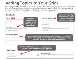 Topics Are What They Sound Like They D Be Prompts Or Discussion Questions Grids Are Like Classrooms Or Learn Book Talk Rubric Teacher Feedback For Students