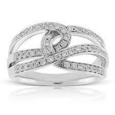Swooping lines of diamonds form the infinity symbol in this ring. Crossover Diamond Ring 14k Ben Bridge Jeweler
