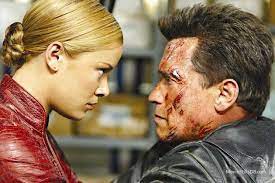 Terminator 3 Rise Of The Machines Publicity Still Of Kristanna Loken Arnold Schwarzenegger Terminator Terminator Movies Schwarzenegger