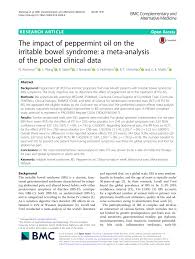 It's especially important to talk with your. Pdf The Impact Of Peppermint Oil On The Irritable Bowel Syndrome A Meta Analysis Of The Pooled Clinical Data