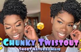 A thick braid from extensions that runs all the way along your hairline and. Chunky Twist Out On Short Type 4 Natural Hair 4a 4b 4c Mix