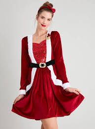 You can find santa suits in a variety of quality. Buy Christmas Red Mrs Santa Costume With Headband 12 14 Adults Fancy Dress Costumes Argos