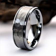 Hammered Tungsten Ring Hammered Wedding Band Silver Men S Ring Gray Men S Ring Unique Engagement Ring Tungsten Carbide Ring Northbands In 2021 Mens Wedding Rings Unique Mens Wedding Rings Tungsten Hammered Wedding Bands