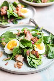 *to boil eggs, fill pot with eggs and cold water (enough to cover eggs). Spinach Salad With Bacon Dressing Culinary Hill