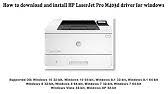 This printer is best suited for all the office printing needs. How To Download And Install Hp Laserjet Pro M402dne Driver Windows 10 8 1 8 7 Vista Xp Youtube
