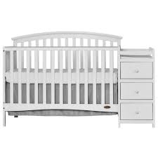 Dream On Me Niko White 5 In 1 Convertible Crib With Changer 656 W The Home Depot In 2020 Cribs Convertible Crib Mini Crib Bedding