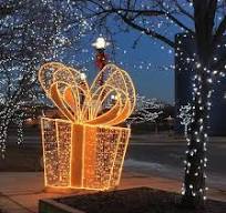 Outdoor LED Waterproof 3D Gift Box Motif Lights for Park Decoration  Christmas Decoration